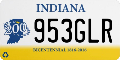 IN license plate 953GLR