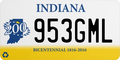 IN license plate 953GML