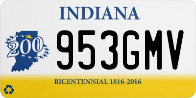 IN license plate 953GMV