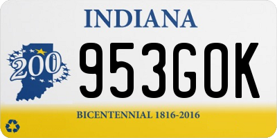IN license plate 953GOK
