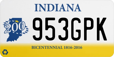 IN license plate 953GPK