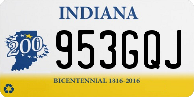 IN license plate 953GQJ