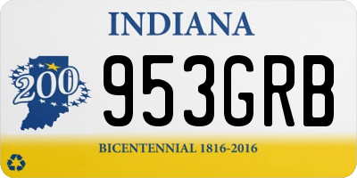 IN license plate 953GRB