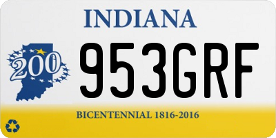 IN license plate 953GRF