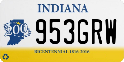 IN license plate 953GRW