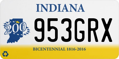 IN license plate 953GRX