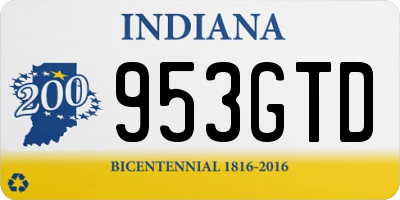 IN license plate 953GTD