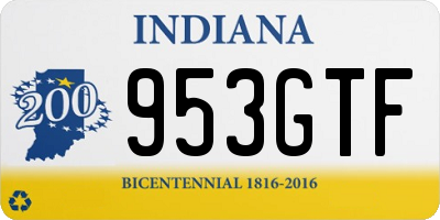IN license plate 953GTF