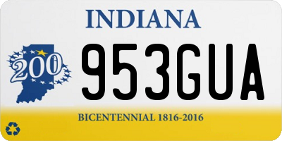 IN license plate 953GUA