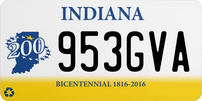 IN license plate 953GVA