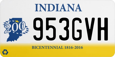 IN license plate 953GVH