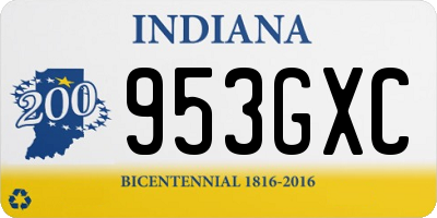 IN license plate 953GXC