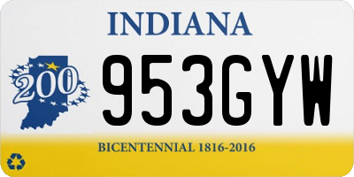 IN license plate 953GYW