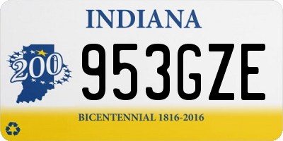 IN license plate 953GZE