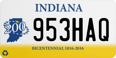 IN license plate 953HAQ