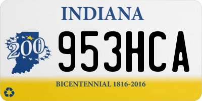 IN license plate 953HCA