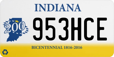 IN license plate 953HCE