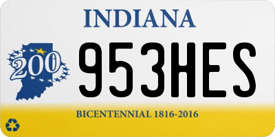 IN license plate 953HES