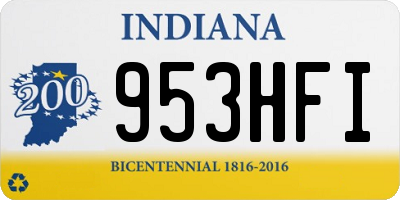 IN license plate 953HFI