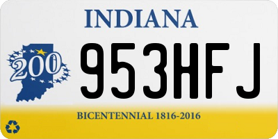 IN license plate 953HFJ
