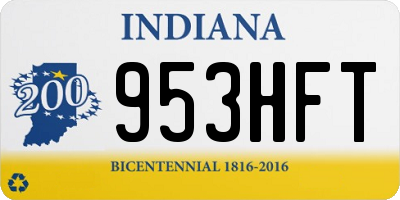 IN license plate 953HFT