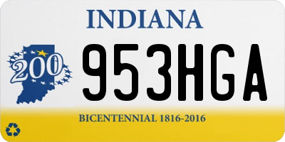 IN license plate 953HGA
