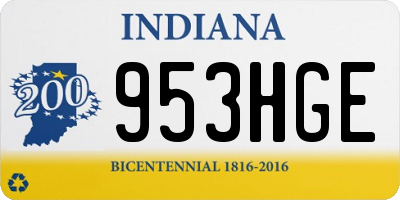 IN license plate 953HGE