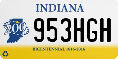 IN license plate 953HGH