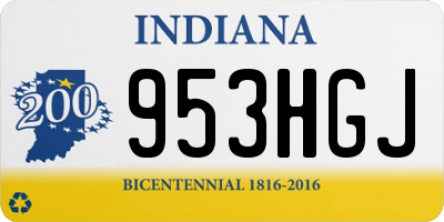 IN license plate 953HGJ