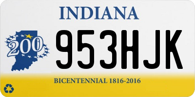 IN license plate 953HJK