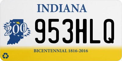 IN license plate 953HLQ