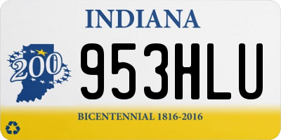 IN license plate 953HLU