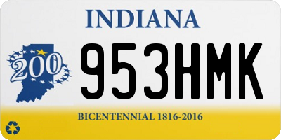 IN license plate 953HMK