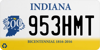 IN license plate 953HMT