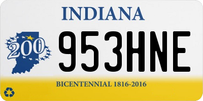 IN license plate 953HNE