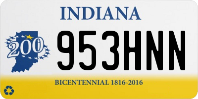 IN license plate 953HNN