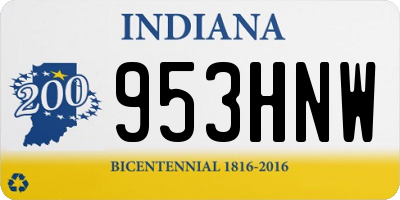IN license plate 953HNW