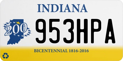 IN license plate 953HPA
