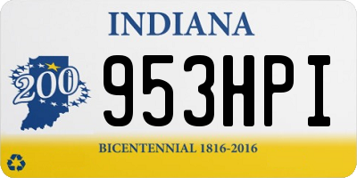 IN license plate 953HPI