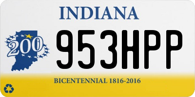 IN license plate 953HPP