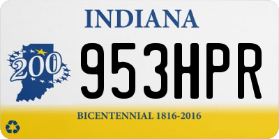 IN license plate 953HPR