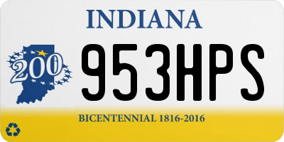 IN license plate 953HPS