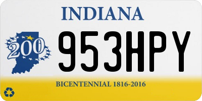 IN license plate 953HPY