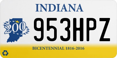 IN license plate 953HPZ