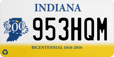 IN license plate 953HQM
