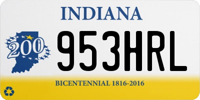 IN license plate 953HRL