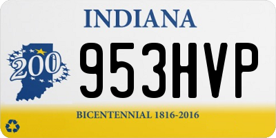 IN license plate 953HVP