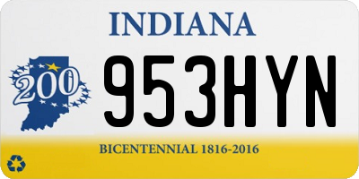 IN license plate 953HYN