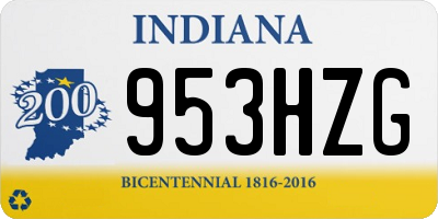 IN license plate 953HZG