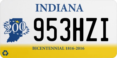 IN license plate 953HZI